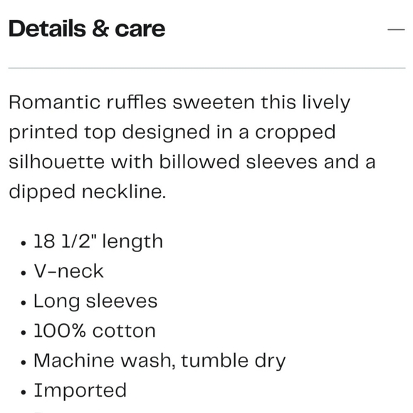 Free People Floral Rudi Ruffle Blouse Top Women's Size Large NWT - Picture 6 of 12